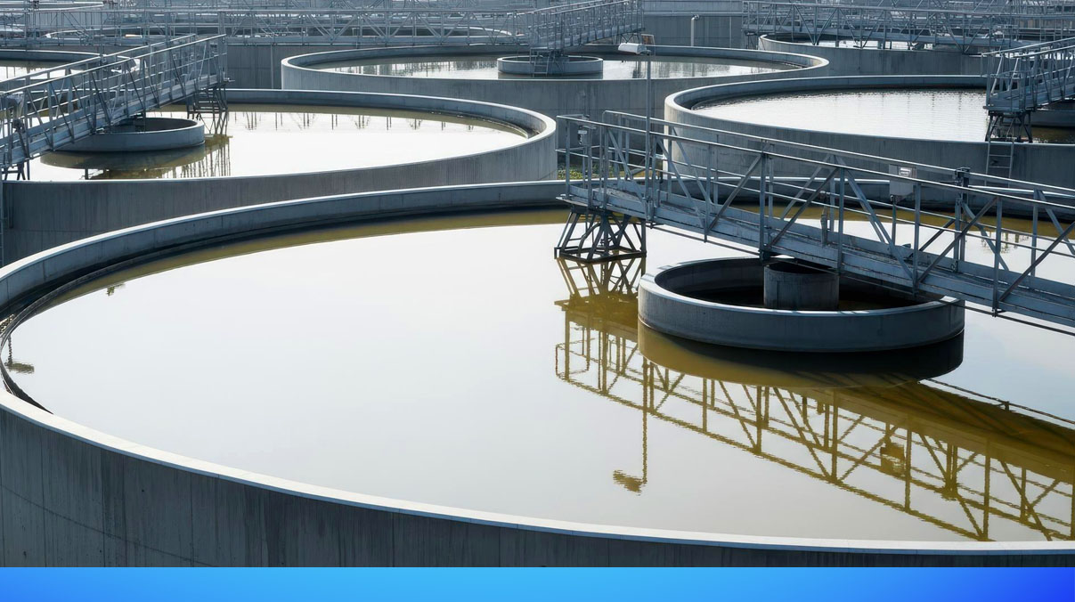 Municipal water treatment facility showing where common contaminants are managed in U.S. tap water